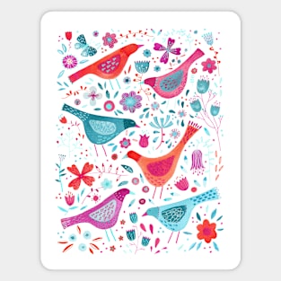 Birds and Flowers Magnet